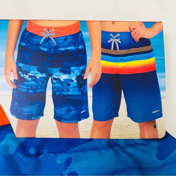Gerry Boys Youth 2-pack UPF 50+ Swim Trunks Sizes S-7/8, M-10/12, NWT. - Picture 4 of 6
